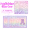 SiorVeol Girls Wallet for Kids Initial Glitter Wallets Trifold with