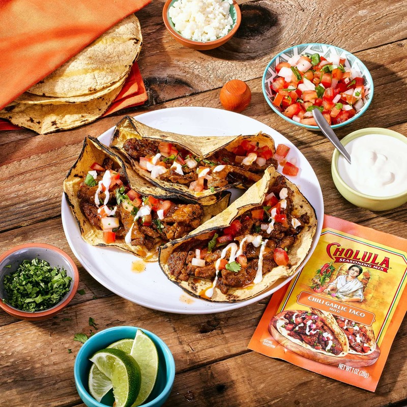 Cholula Chili Garlic Taco Seasoning Mix, 1 oz (Pack of