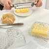 4-Pack Small Glass Serving Dish with Cover for Butter, Cream