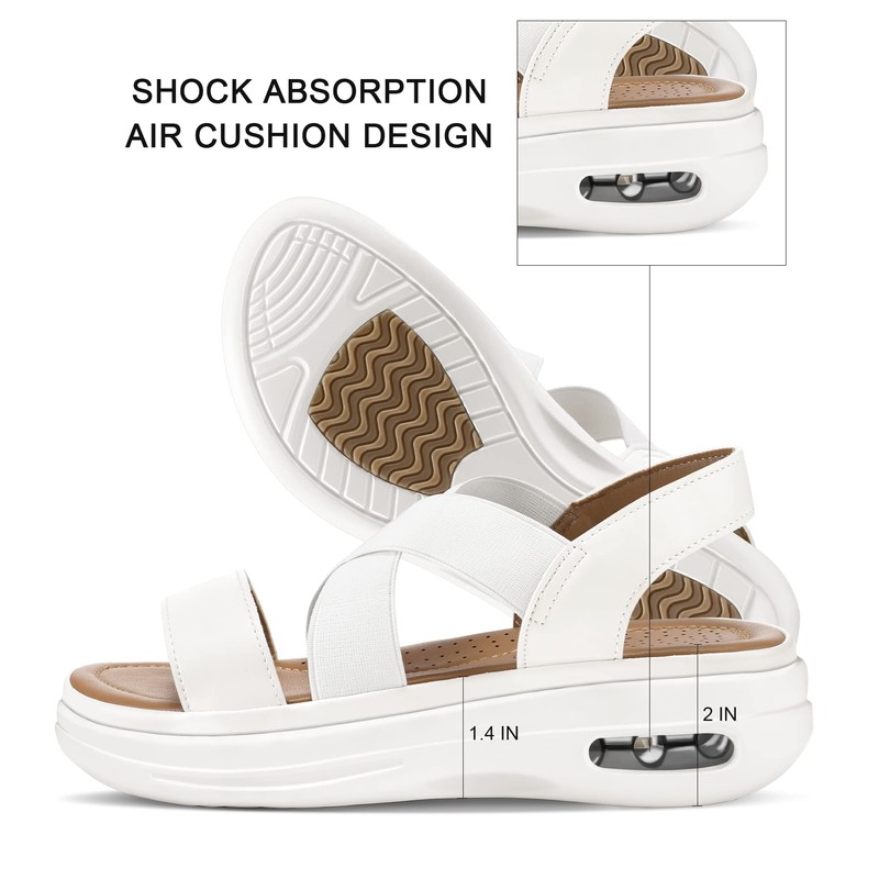mysoft Sandalias cómodas para caminar para mujer, con cojín de