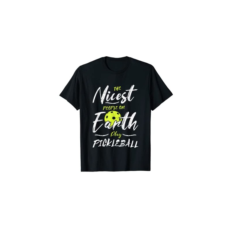 Funny Pickleball Player and Pickle Ball T-Shirt, black
