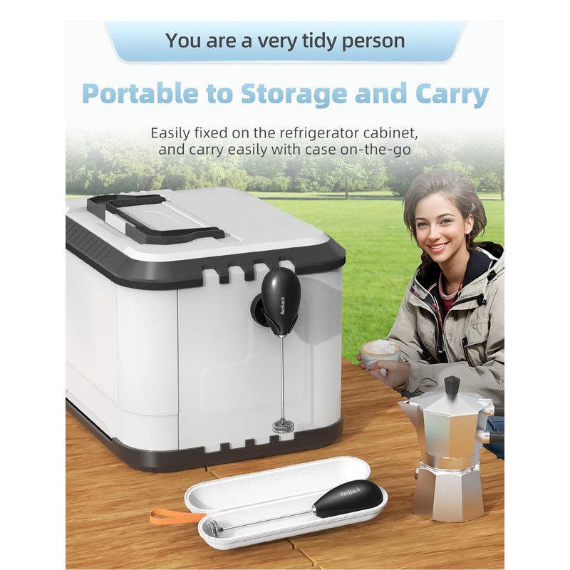 Redsack Handheld Milk Frother USB C Rechargeable
