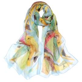 FAIRYGATE Bandana Damen Seiden Tuch Hochwertiger Schal für Damen Mädchen luftiges Halstuch Seidentuch Seidenschal weiche elegante Chiffon Stola Frühling Sommer Herbst Winter A4721