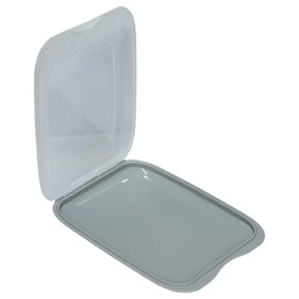 Gariella - Hochwertige stapelbare Aufschnitt-Boxen, Frischhaltedose für Aufschnitt. Wurst Behälter. Perfekte Ordnung im Kühlschrank, 5 Stück Farbe Grau, Maße 25 x 17 x 3.3 cm