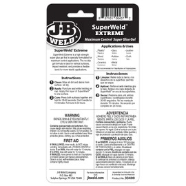 J-B Weld SuperWeld Extreme Superglue - 15g