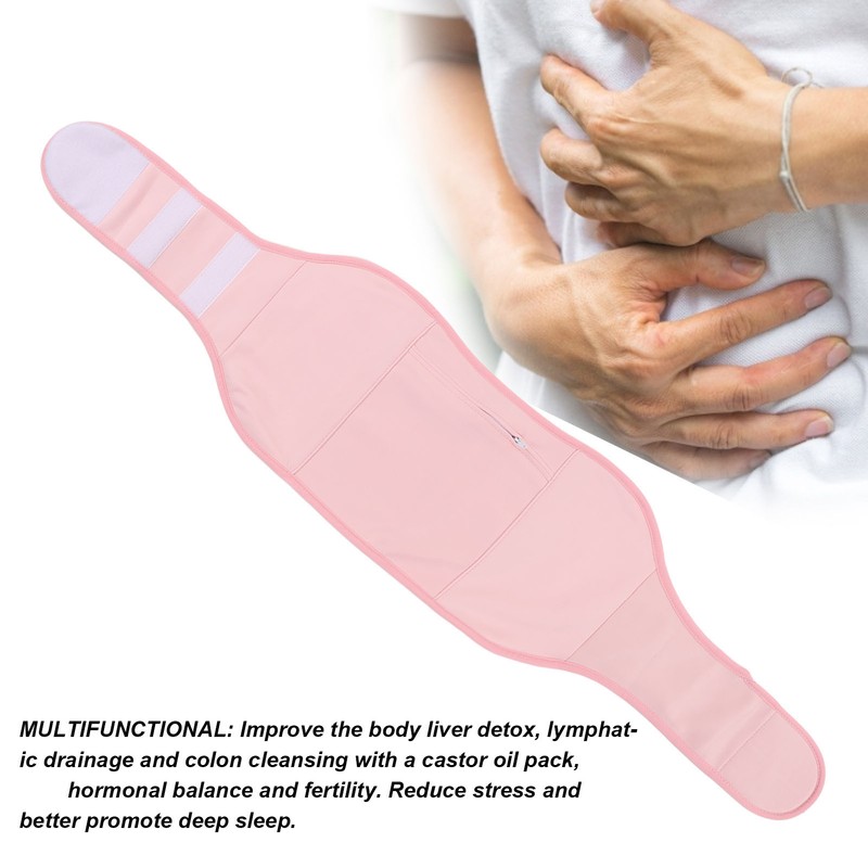 Soft Cotton Castor Oil Pack Adjustable Flexible Reusable Waist Castor