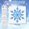 8 Pcs Christmas Snowflake Stencil Template, Reusable Plastic Drawing Painting