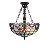 Radiance Goods Victorian Tiffany-Style Dark Bronze 2 Light Inverted Ceiling
