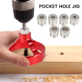 Beenle-Icey Drill Guide Jig Kit for Vertical Hole Drilling, 5/6/7/8/9/10mm Single Hole Drilling Jig Woodworking Hole Drill Guide Locator ​for Electric Power Hand Drill