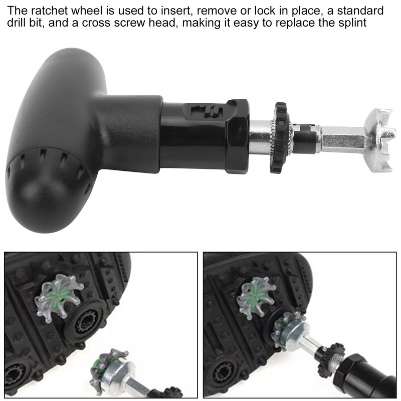 Golf Multi Functional Shoe Cleat Wrench Spikes Remover Ratchet Handle