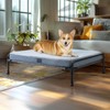 Veehoo Elevated Raised Dog Bed+Removable Dog Bed Mat-Cooling Outdoor Medium