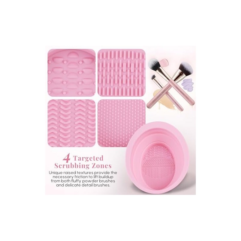 Makeup Brush Cleaning Bowl, Compact Lightweight Accessory for Travel and