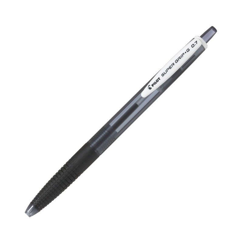 Pilot BSGK-100F-10BB Super Grip G Retractable Permanent Ball Pens, 0.7,