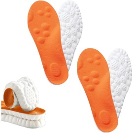 Cushstep Plantillas Confort Extreme, Memory Foam OrtopéDicas Plantilla, Soporte De Arco CóModo Para Hombres Y Mujeres (Naranja*2,27.5-28cm)