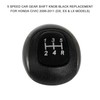 5 Speed Car Gear Shift Knob Black Replacement for Honda