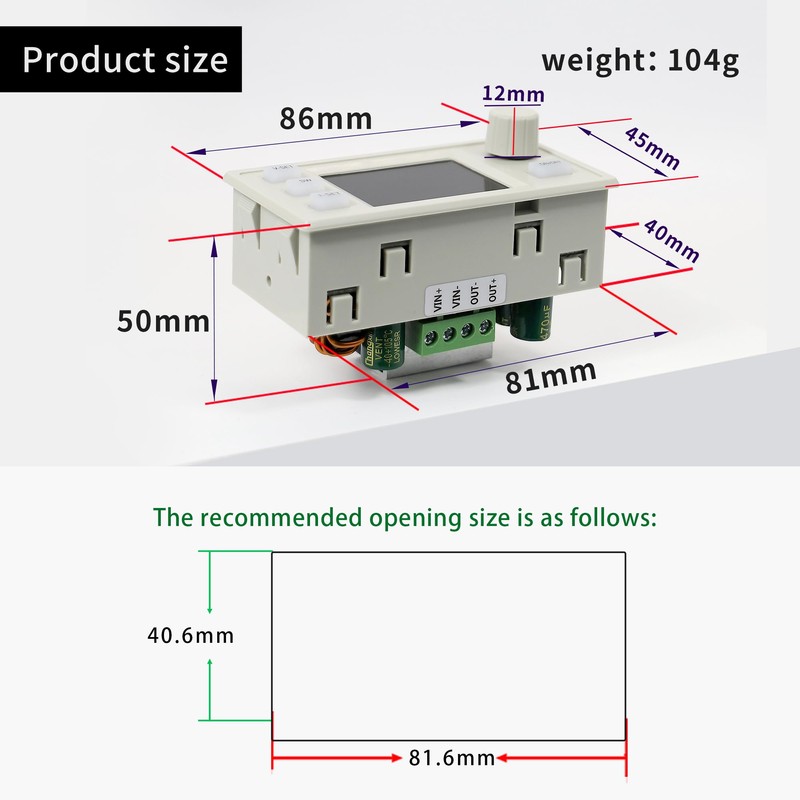 SK-120X Power Converter Color Display Adjustable 120W DC DC Buck