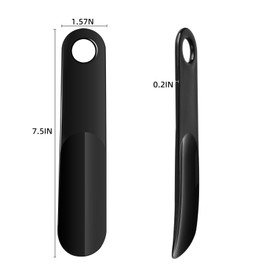 Untrytb 2 Pack Shoe Horn, Premium Shoe Horns for Men or Women, Small Shoe Spoon for Kids, Shoehorns for Boot jacks, Shoe Helper or Stick for Travel and Home Use, Plastic Show Horn 7.5 IN