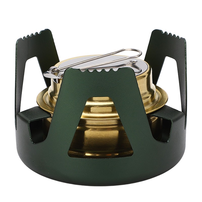 Mini Alcohol Stove Brass Aluminum Alloy Safe Windproof Portable Widely