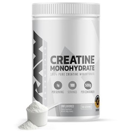 Creatina micronizada para fuerza muscular, recuperación y rendimiento entra en conflicto con el valor RAW Creatina sin sabor - 100 porciones, 17.64 oz