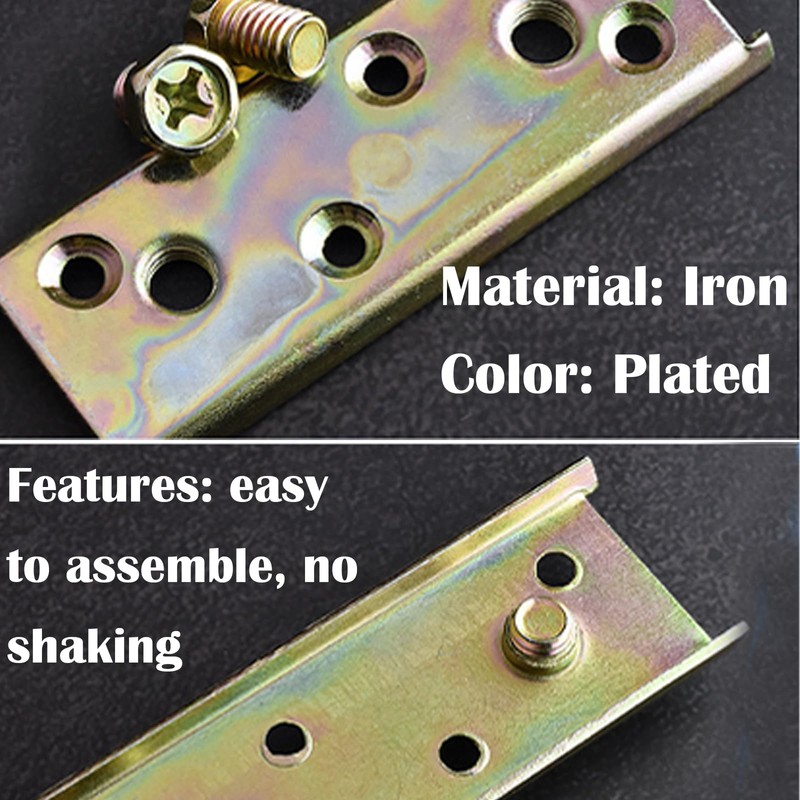 Bed Brackets Corner, 4 Sets Bed Rail Brackets, Heavy Duty