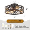 MeZeYo Farmhouse Ceiling Fans with Lights Remote Control,6 Speed Reversible