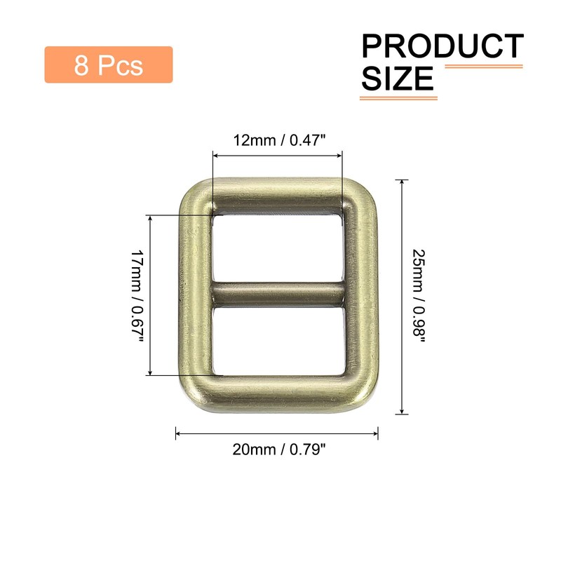sourcing map Slide Buckle, 8Pcs 1 1/2" - Zinc Alloy