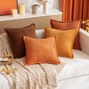 MIULEE Corduroy Cushion Covers Pack of 2 Decorative Modern Patchwork