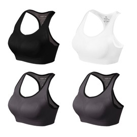 Match Racerback Sports Bras for Women – Padded Seamless Strappy Workout Tops for Yoga Gym Runing Fitness Sports Bras