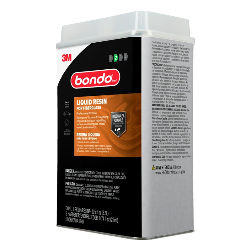 Bondo Fiberglass Resin, 00404, 0.9 Gallon Can