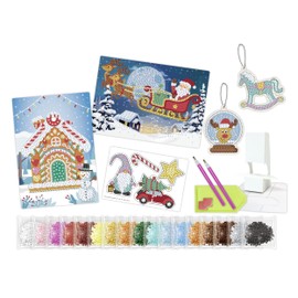 Ursus 43510007 Diamond Painting Creative Set "Christmas", Craft Set for Children for Creative Design of Pictures, Pendants and Stickers with Diamonds