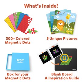 Skillmatics Art Activity - Dot It with Magnets Animals, No Mess Repeatable Art for Kids, Craft Kits, DIY Creative Activity, Gifts for Boys & Girls Ages 4, 5, 6, 7, Travel Toy