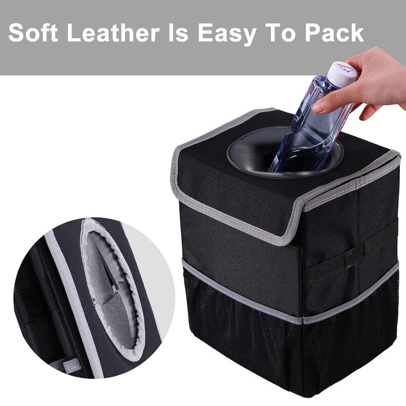 AIMALL Hanging Car Storage Box, Multifunctional Foldable Car Trash Can