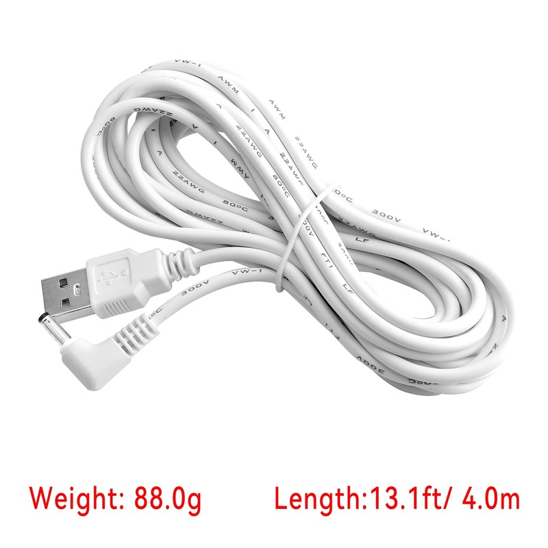 4m/13.1ft Power Adapter Compatible with Ring Stick Up Cam Battery/Plug-in
