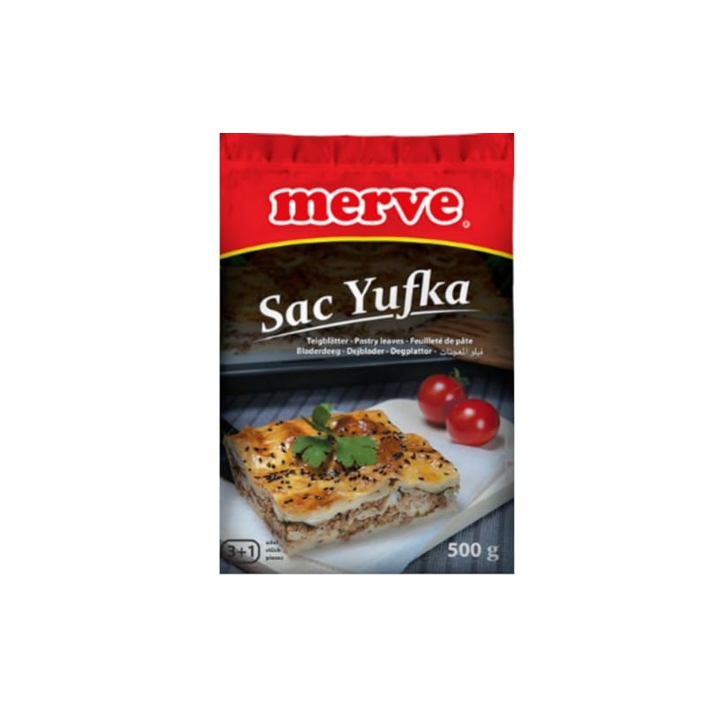 Merve Pastry Leaves Square phyllo dough pastry 500 Gram (17.6oz)