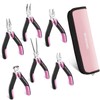 WORKPRO 6Piece Mini Plier Set Needle Nose Long Nose Bent
