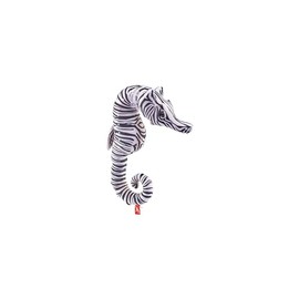 Wild Republic Living Ocean Zebra Seahorse, Stuffed Animal, 20 inches, Gift for Kids, Plush Toy, Fill is Spun Recycled Water Bottles