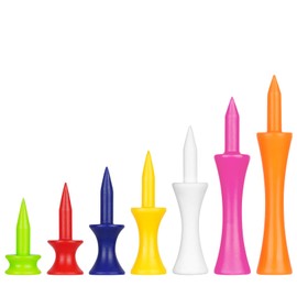 flintronic 84PCS Golf Tees Plastic, Multiple Colours & Sizes Golf Tees Castle, Portable Reusable Golf Tees, Professional Golf Practice for Unisex Adults Children Beginners Amateurs Professional