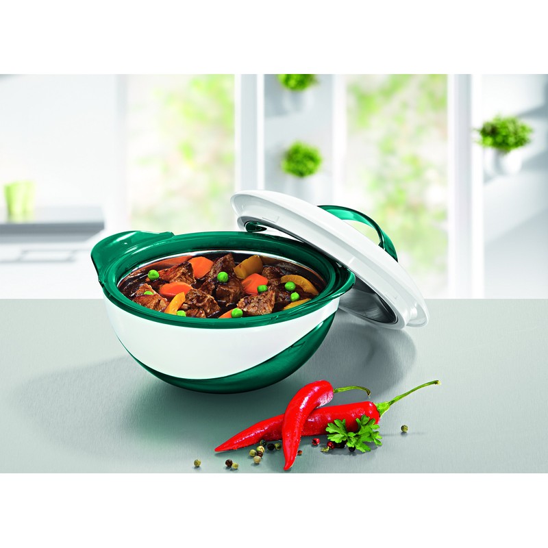 GOURMETmaxx Thermo-Bowl, Green/White, 400 ml