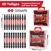 20-Piece T20-T25/PH2-PH2 Torx Phillips Impact Resistant Double End Screwdriver Bit