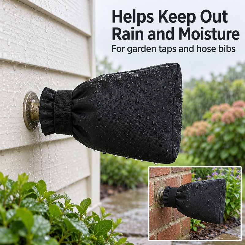 Outdoor Faucet Cover for Winter – Reusable Insulated Hose Bib