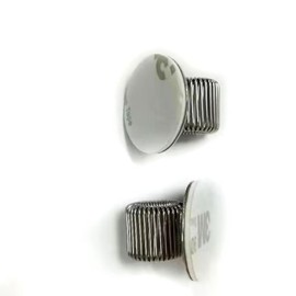 Silver 6 Pcs Metal Manganese Steel Pen Holder Clips, Self-Adhesive Pen Holder with Adjustable Spring Loop Suitable for All Pen Markers, for Refrigerator Workshop Office Bulletin Board Pencil Holders