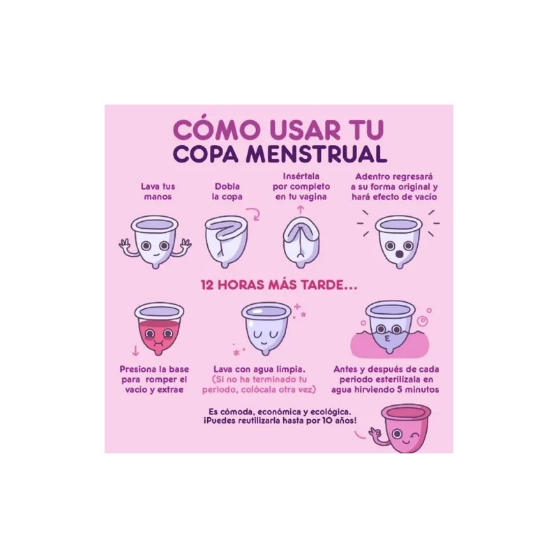 15 Copas Menstruales Aneer Certificada Mayoreo Instructivo