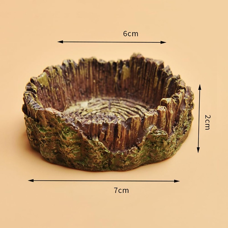 HugeDE 2 Pcs Resin Reptile Water Dishes - Large Reptile