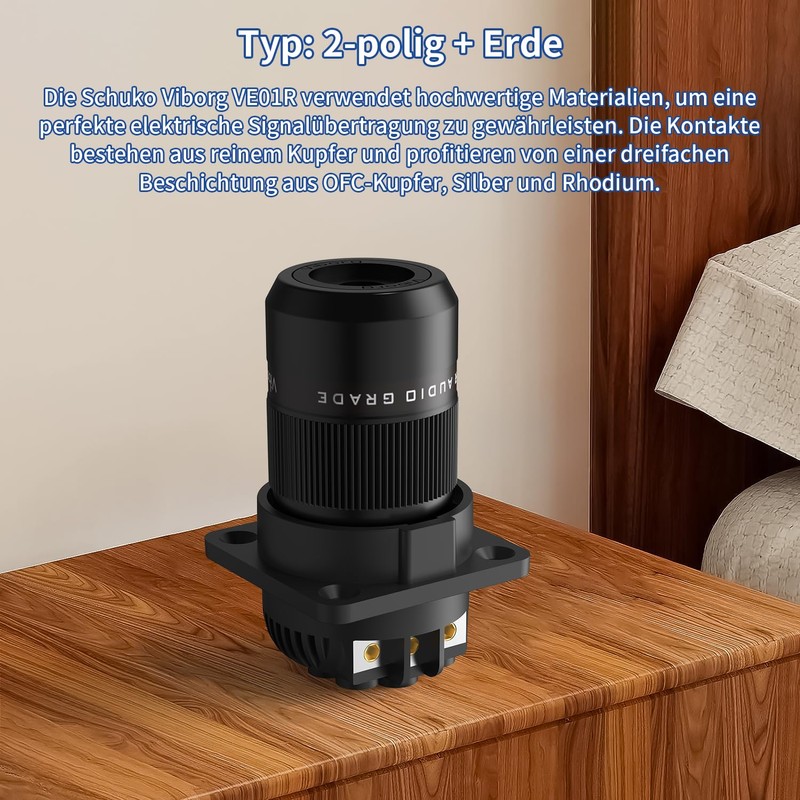 Viborg Built-in socket for power strips for HiFi and high-end