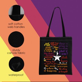 MNIGIU H-amilton Tote Bag H-amilton Broadway Musical Tote H-amilton Musical Merch H-amilton Musical Quote (Hamilton black)