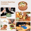 XU&PEIQI 24oz Silicone Food Storage Containers,Round Bowls with Lids -
