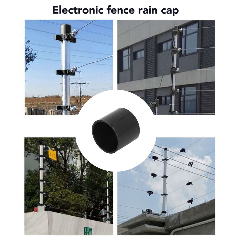 100Pcs Electric Fence Post End Caps Plug Insert Plastic Round