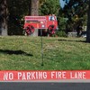 In the Breeze 2509 Fire Truck Ground Spinner-Garden Decoration