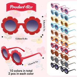 60 Pcs Groovy Hippie Party Favors 60s 70s Party Decorations Retro Round Flower Sunglasses Boho Daisy Headbands Groovy Rainbow Peace Sign Necklaces Hippie Costume Accessories for Kids(Multi Style)