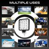 LED Work Light 12 V 4 Pieces Aluminium ABS 48